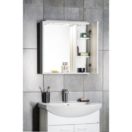 Aqualine ZOJA/KERAMIA FRESH szafka z lustrem i oświetleniem LED 60x60x14cm prawa biały 45022