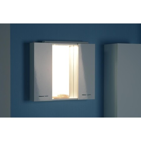 Aqualine ZOJA/KERAMIA FRESH szafka z lustrem i oświetleniem LED 70x60x14cm biały 45025