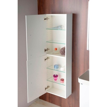 Sapho THEIA Szafka wysoka 40x138x20cm 2 drzwiczki lewa/prawa biała TH400-3030