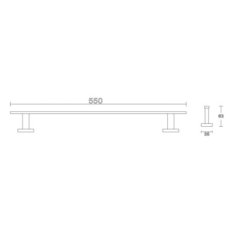 Wieszak na ręczniki 60cm Apollo chrom Aqualine