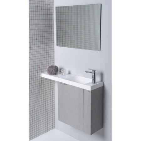 Sapho LATUS VI szafka umywalkowa 50x50x22cm prawa dąb srebrny LT610-1111