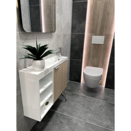 Sapho LATUS VI szafka umywalkowa 50x50x22 cm prawa sosna rustykalna LT610-1616