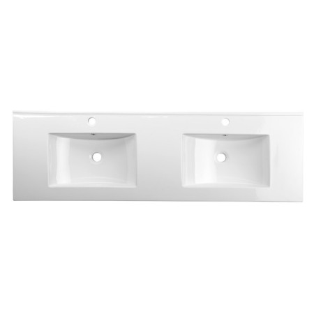 Sapho SLIM Podwójna umywalka meblowa 150x46cm biały 1601-150