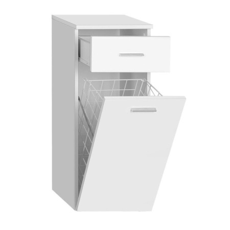 Aqualine ZOJA/KERAMIA FRESH szafka dolna z koszem na bieliznę 35x78x29cm biała 50261