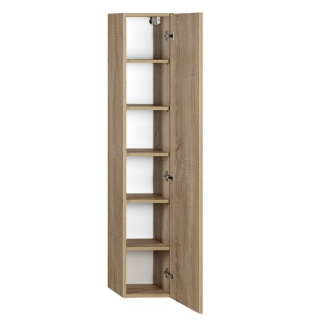 Aqualine ZOJA/KERAMIA FRESH szafka wysoka 25x140x20cm dąb platin 51127