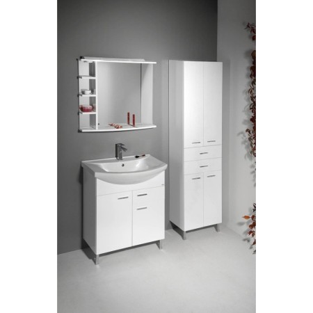 Aqualine ZOJA/KERAMIA FRESH szafka wysoka z szufladami 50x184x29cm biała 51291