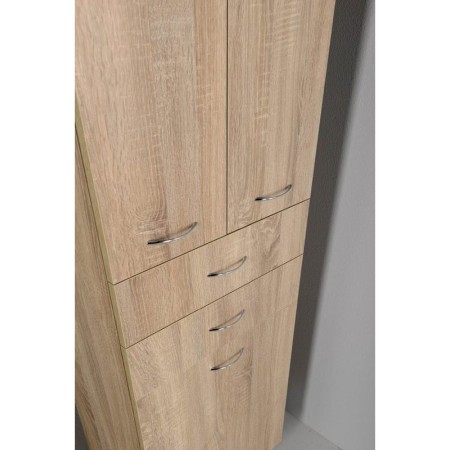 Aqualine ZOJA/KERAMIA FRESH szafka wysoka z koszem na bieliznę 50x184x29cm dąb platin 51295