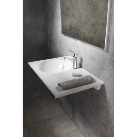 Sapho JUNO umywalka kompozytowa 80x47cm biała lewa JU080