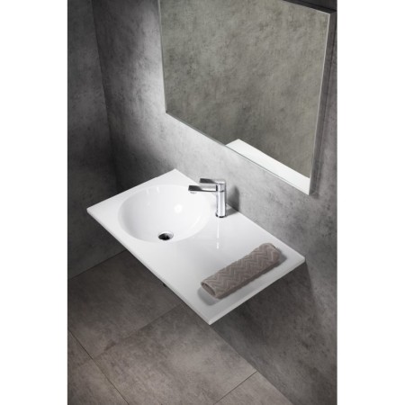 Sapho JUNO umywalka kompozytowa 80x47cm biała lewa JU080