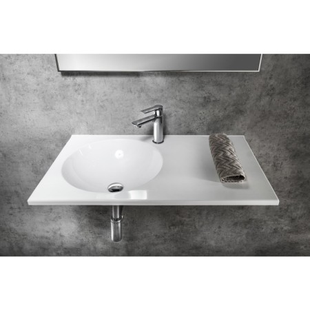 Sapho JUNO umywalka kompozytowa 100x47cm biała lewa JU101