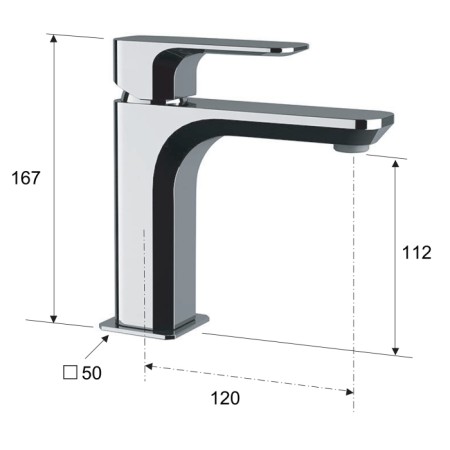 Sapho Spy bateria umywalkowa czarna PY02/15