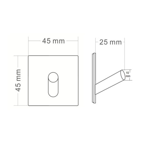 Sapho Haczyk samoprzylepny stal nierdzewna szczotkowana 31201