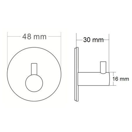 Sapho Haczyk samoprzylepny stal nierdzewna szczotkowana 32201