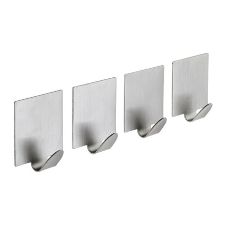 Sapho Haczyk samoprzylepny 4 sztuki stal nierdzewna szczotkowana 33209