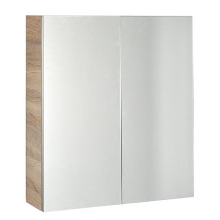 Aqualine VEGA szafka z lustrem 60x70x18cm dąb platin VG860
