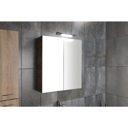 Aqualine VEGA szafka z lustrem 60x70x18cm dąb platin VG860
