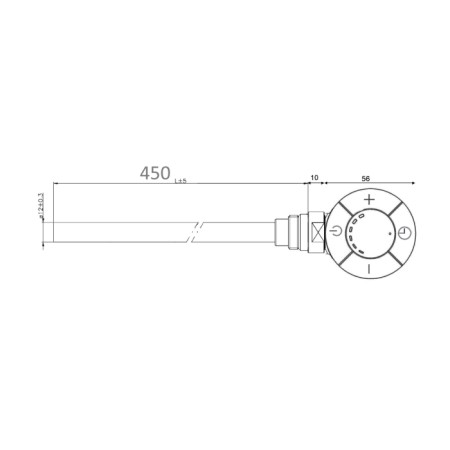 Aqualine Grzałka elektryczna z termostatem kabel prosty 500 W Chorm LT67445