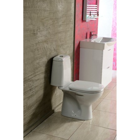 Aqualine RIGA kompakt WC przycisk 3/6l odpływ pionowy biały RG801