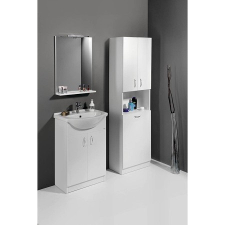 Aqualine SIMPLEX ECO szafka wysoka z koszem na bieliznę 50x180x30cm SIME510