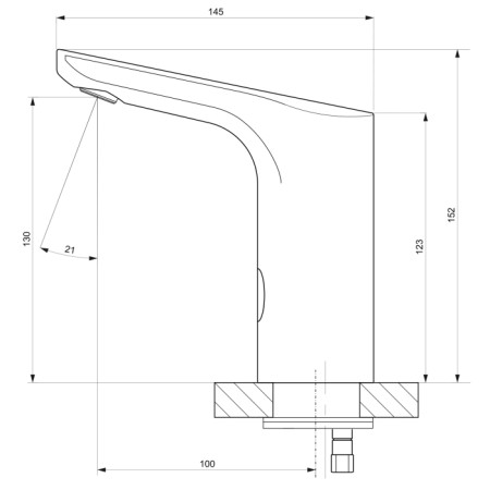 Sapho Bateria sensorowa umywalkowa 24V DC chrom PS781