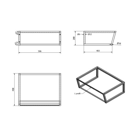 Sapho SKA konsola pod umywalkę 600x200x460mm biały mat SKA211