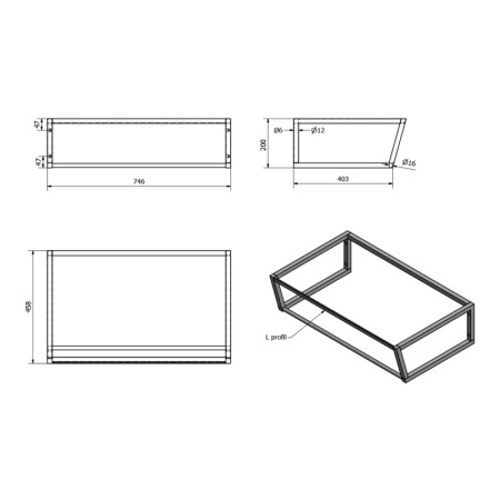 Sapho SKA konsola pod umywalkę 750x200x460mm biały mat SKA212