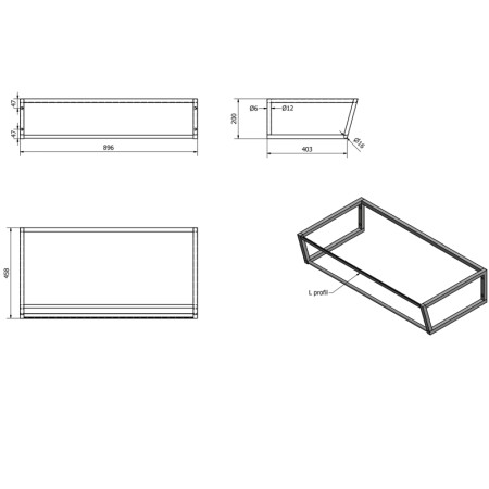 Sapho SKA konsola pod umywalkę 900x200x460mm biały mat SKA213
