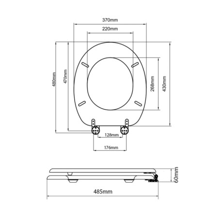 Aqualine AQUALINE deska WC dąb 1705-10