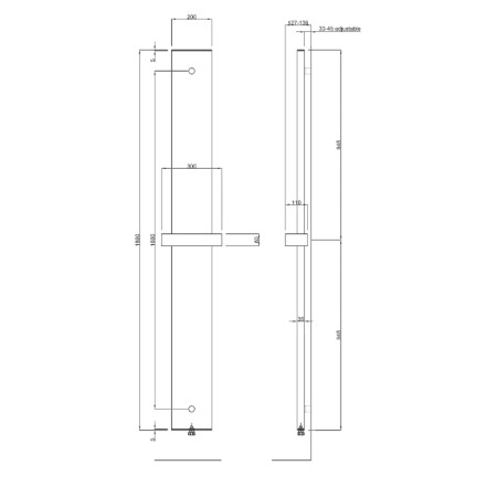 Ridea OTHELLO MONO SLIM grzejnik 300x1890mm czarny mat 2301189030SN