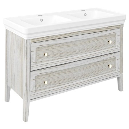 Sapho CROSS szafka umywalkowa 116x77.5x49.5cm 2 szuflady starobiała CR225