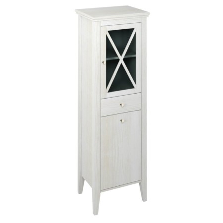 Sapho CROSS szafka wysoka z koszem na bieliznę 49x170x39cm prawa starobiała CR215
