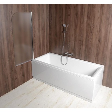 Aqualine VILMA parawan wannowy 60x140cm chrom lewy szkło matowe AQ6018L