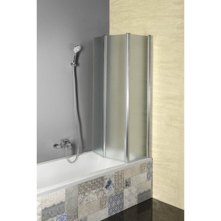 Aqualine VANDA parawan wannowy składany 1000x1400 mm chrom szkło matowe AQ1140