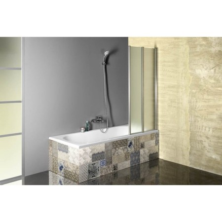 Aqualine VANDA parawan wannowy składany 1000x1400 mm chrom szkło matowe AQ1140