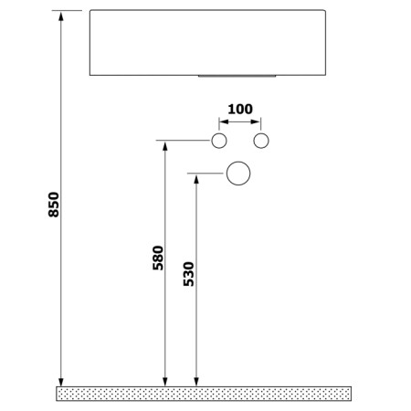 Sapho AMAROK umywalka kompozytowa 40x11x22cm biała bateria z lewej strony AR400