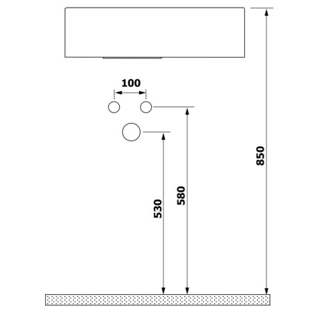 Sapho AMAROK umywalka kompozytowa 40x11x22cm biała bateria z prawej strony AR500