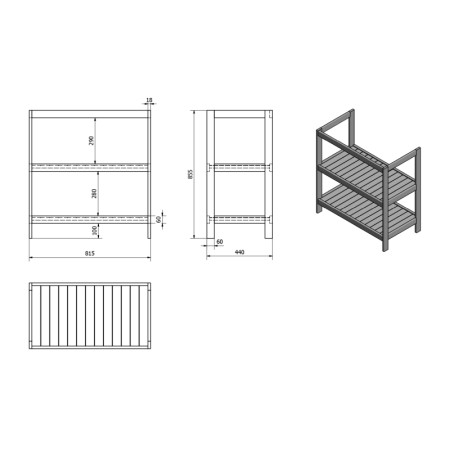 Aqualine ETIDE szafka umywalkowa 81.5x86x44 cm biały mat ET830