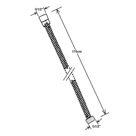 Sapho POWERFLEX wąż prysznicowy 175 cm złoto FLE10ZL