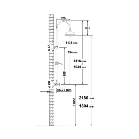 Sapho ANTEA zestaw prysznicowy z baterią termostatyczną chrom SET041