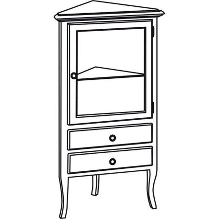 Sapho RETRO szafka narożna 60x120x47cm buk prawa 1715