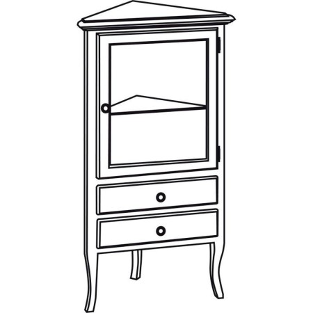 Sapho RETRO szafka narożna 60x120x47cm starobiała prawa 1717