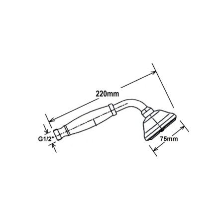 Sapho EPOCA rączka prysznicowa 220mm nikiel szczotkowany DOC108