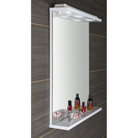 Aqualine KORIN lustro z oświetleniem LED i gniazdkiem 60x70x12cm KO397