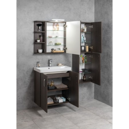 Sapho THEIA szafka umywalkowa 663x70x35cm 2 drzwiczki sosna rustykalna TH072-1616