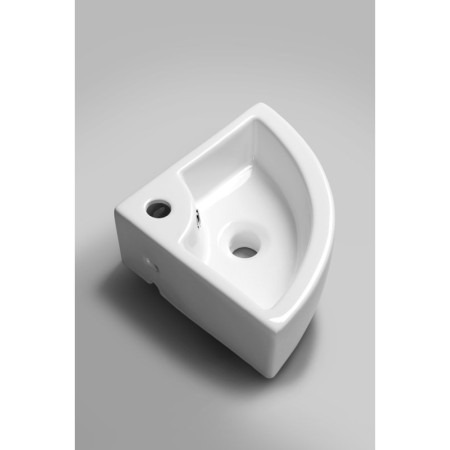 Sapho GYNT umywalka ceramiczna narożna 33x33 cm biała AR154
