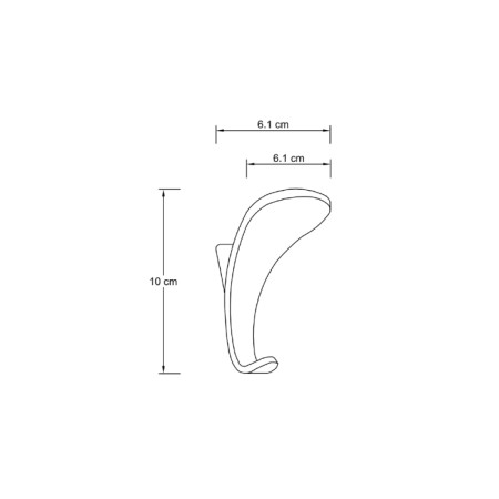 Sapho Wieszak 61x100x61mm ABS/chrom LF001