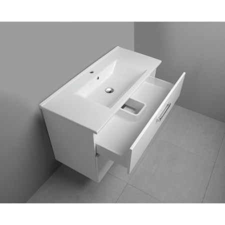 Aqualine VEGA szafka umywalkowa 97x60x43.6cm 2 szuflady biała VG103