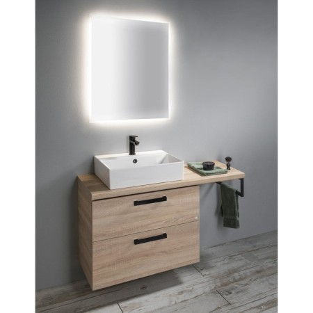 Aqualine VEGA szafka umywalkowa 97x60x438cm 2 szuflady dąb platin VG903