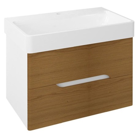 Sapho MEDIENA szafka umywalkowa 77x50.5x49cmbiały mat/dąb natural MD082