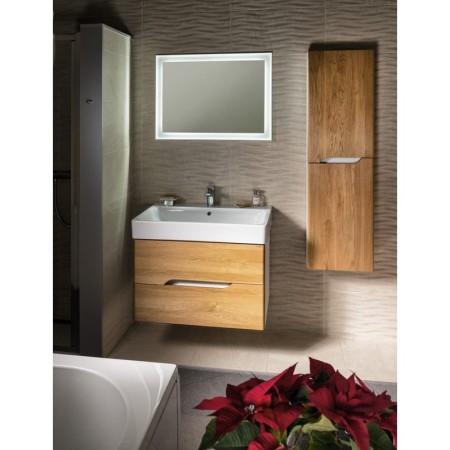 Sapho MEDIENA szafka umywalkowa 77x50.5x49cmbiały mat/dąb natural MD082